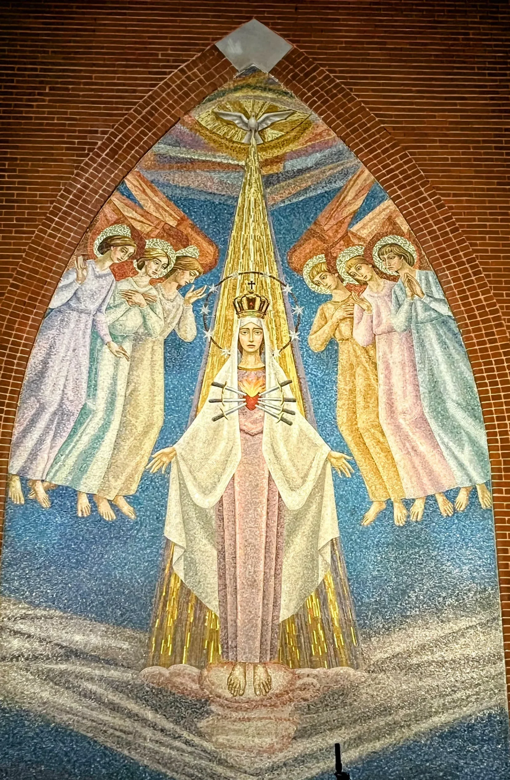 A mural in the church